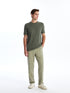LC Waikiki Crew Neck Short Sleeve Men's Textured T-Shirt